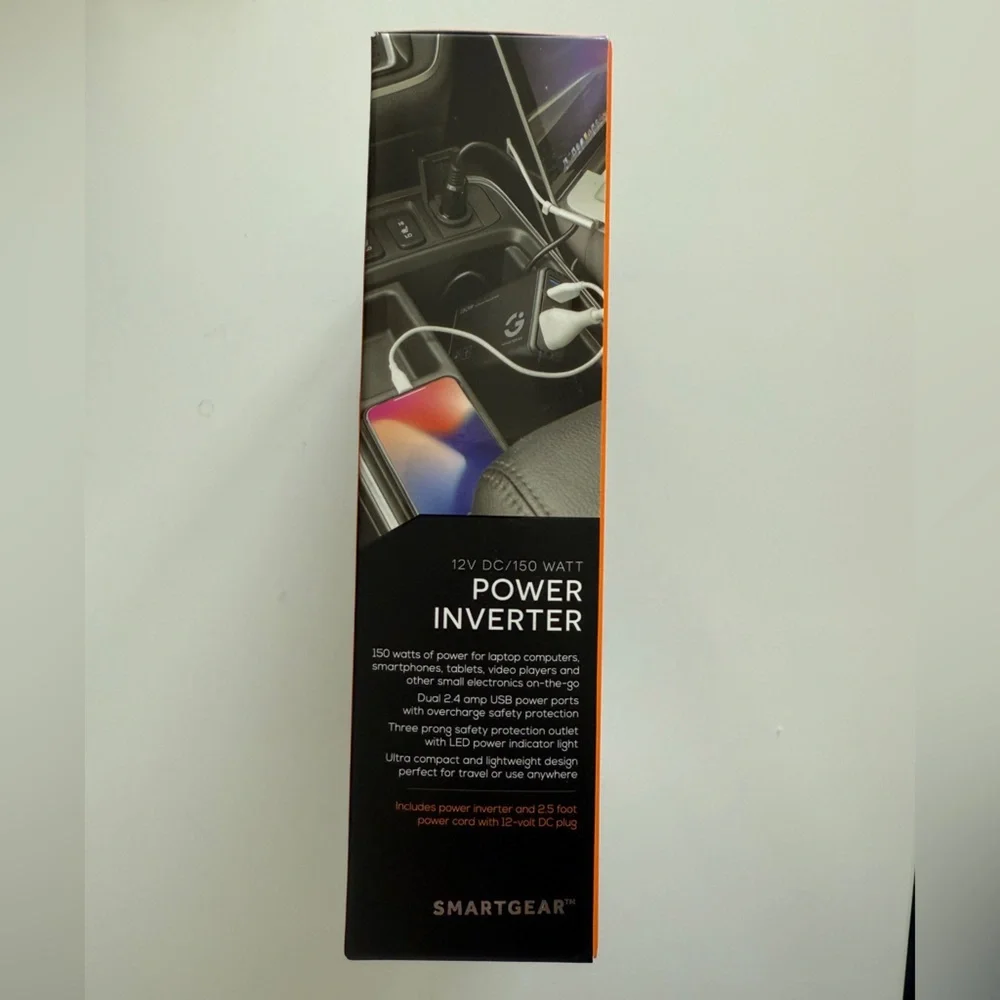 SmartGear‎ 150 Watt Power Inverter 12V DC Dual USB Ports Overcharge Protection